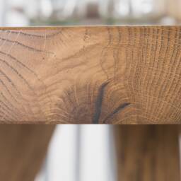 Okko - Reclaimed Round Dining Table, Rustic Kitchen Made Of Solid Oak Wood - thumbnail 4