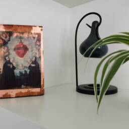 Holy Heart Wooden Wall Art Rose Gold Baroque Catholic Relic - thumbnail 3