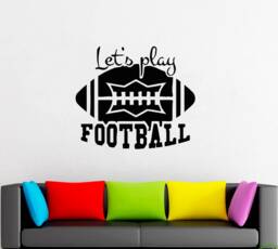 Football Wall Decal Sports Decor 2347 - thumbnail 1