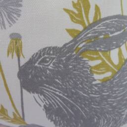 Hare & Geometric Print Cushion Covers, Duck Egg Blue, 16 - thumbnail 4