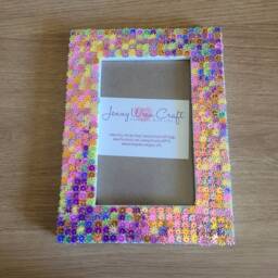 Colourful Cog Sequins Photo Frame 4 X 6 Inches - thumbnail 3