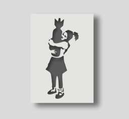 Banksy Bomb Hugger Stencil Reusable Wall Art Decor - thumbnail 1