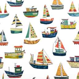 Cushion Covers Lampshades Sailing Fishing Boat Boys Rooms - thumbnail 2