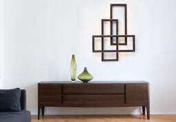 Trinity Wooden Frames Wall Lamp - Modern Led Linear Wood Sconce Japandi Minimalist Light, Lighting Wooden Art, Modern Decoration Lamp - thumbnail 1