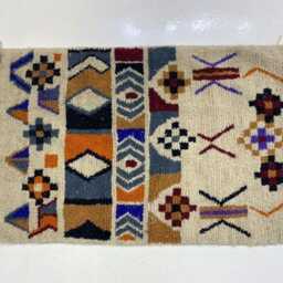 Handmade Moroccan Wool Rug Steel Multicolour Tufted Berber Rug - thumbnail 3