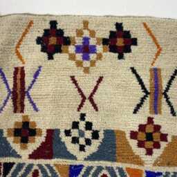 Handmade Moroccan Wool Rug Steel Multicolour Tufted Berber Rug - thumbnail 4
