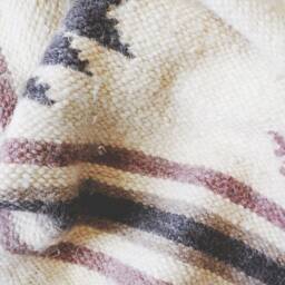 Hand Woven Wool Blanket Aztec Tribal Throw, Shaggy Texture - thumbnail 4