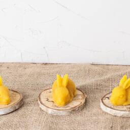 Natural Beeswax Candle - Bunny Candles- Easter Cute Gift Table Decor Non-Toxic Candle- Candles - thumbnail 3