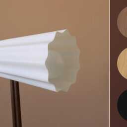 Floe Lamp Japandi Style Timber Desk Lamp, 3D Printed Shade - thumbnail 4