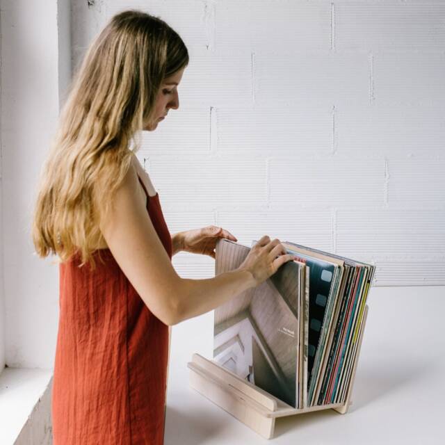 Detachable Wooden Vinyl & Book Stand - Modern Display For Lps, Books, More Eco-Friendly, Handcrafted Design - image 1
