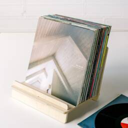 Detachable Wooden Vinyl & Book Stand - Modern Display For Lps, Books, More Eco-Friendly, Handcrafted Design - thumbnail 2