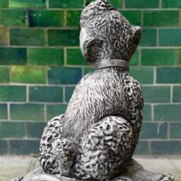 Unique Poodle Statue Concrete Dog Sculpture Stone Puppy Figurine Memorial Decoration Lover Gift Handmade Art - thumbnail 3