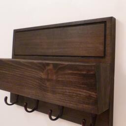 Mail Organizer Wall, Entryway Organizer, Key Rack, Holder, Rustic And - thumbnail 2