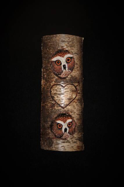 Personalized -Monogrammed Initials-Date Wedding- Anniversary Monogrammed Wood Carving - Owl Hand Carved Sculpture Wall Art - image 1