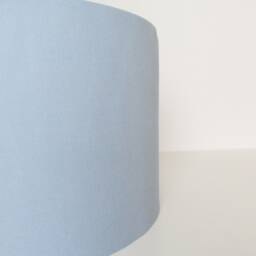 Light Blue Oval Drum Lampshade, Cotton With A Gold Lining - thumbnail 3