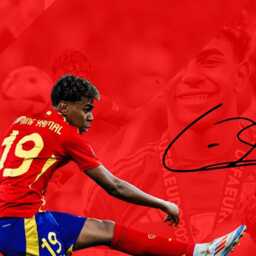 Lamine Yamal Spain Poster, Football Wall Art, Soccer Print, Stats Euro 2024 Gift, Sports Decor - thumbnail 3