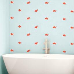 Goldfish Pattern Wall Decals - Kids Room, Bathroom Vinyl Art - thumbnail 1