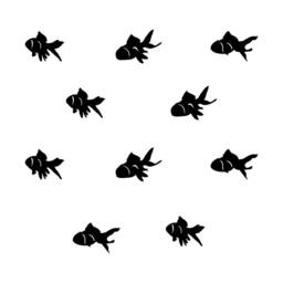 Goldfish Pattern Wall Decals - Kids Room, Bathroom Vinyl Art - thumbnail 3