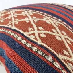 Kilim Pillow, Wool Kilim Pillow From Sarkoy 50x50 cm, 20x20 - thumbnail 3