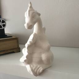 Ceramic Dragon, Unfinished Ready To Paint, Bisque, Dragon Figurine, Unpainted Ceramics, Halloween Decor, Diy Project, Paint