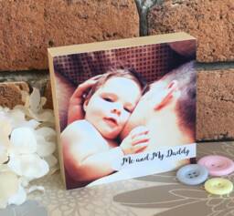 Daddy Gift, Personalised Photo Block, Dad Photo, Wood Gifts For Daddy, Dad, Pops, Frame - thumbnail 1