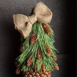 Natural Pine Cone Christmas Tree - Unique Decorative Table Centrepiece Pinecone Decorations - thumbnail 2