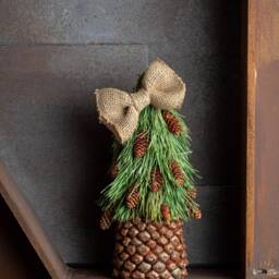 Natural Pine Cone Christmas Tree - Unique Decorative Table Centrepiece Pinecone Decorations - thumbnail 4