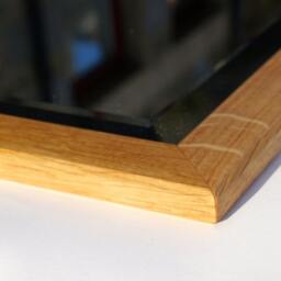 Rectangular Oak Bevelled Mirror - thumbnail 4