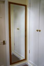Rectangular Oak Bevelled Mirror - thumbnail 1