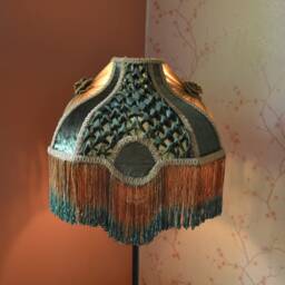 Handmade Green Velvet Lampshade Pleated Retro Fabric Shade Etsy - thumbnail 2