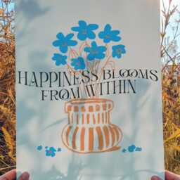 Happiness Blooms From Within Wall Art Print - Floral Dopamine Decor Poster - thumbnail 2