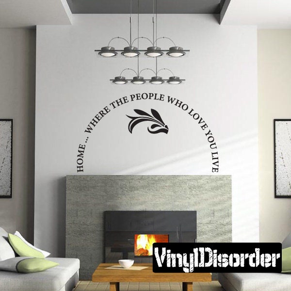 Home... Where The People Who Love You Live - Vinyl Wall Decal Quotes Sticker Fa051Homewherei8Et - image 1