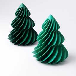 Christmas Tree Decoration - Fin Texture Ornament Colourful Festive Statue Custom Colours