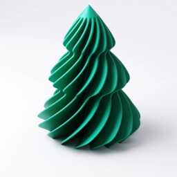 Christmas Tree Decoration - Fin Texture Ornament Colourful Festive Statue Custom Colours - thumbnail 4