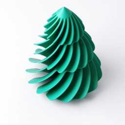 Christmas Tree Decoration - Fin Texture Ornament Colourful Festive Statue Custom Colours - thumbnail 3