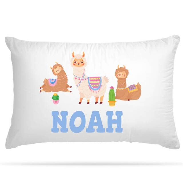 Customised Llama Cute Alpaca Pillow Case With 2 Colour Option Personalised Gifts For Girls & Boys Sleepover Party, Birthday D??cor Kids - image 1