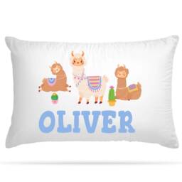 Customised Llama Cute Alpaca Pillow Case With 2 Colour Option Personalised Gifts For Girls & Boys Sleepover Party, Birthday D??cor Kids - thumbnail 3