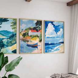 Set Of 3 North Carolina Posters, Usa Travel Prints, Scenic Wall Art Sets, Nature Poster State Decor - thumbnail 3