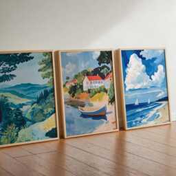 Set Of 3 North Carolina Posters, Usa Travel Prints, Scenic Wall Art Sets, Nature Poster State Decor - thumbnail 2