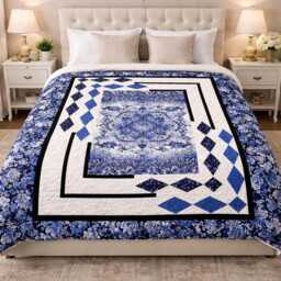 Panel Quilt Pattern PDF - Beginner Friendly Throw Size - 56 X 75 Instant Download - thumbnail 3