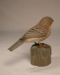 Corn Bunting Original Wood Carving Bird - thumbnail 2