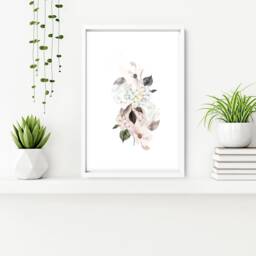 Bathroom Decor Wall Art Prints With Frames, Botanical Shabby Chic 3 Piece Prints, Spa Decor Framed Art, French Country - thumbnail 2