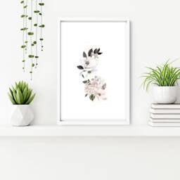 Bathroom Decor Wall Art Prints With Frames, Botanical Shabby Chic 3 Piece Prints, Spa Decor Framed Art, French Country - thumbnail 3