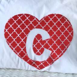 Personalized Heart Appliqu?? Pillowcase - Kids Standard Size - thumbnail 2