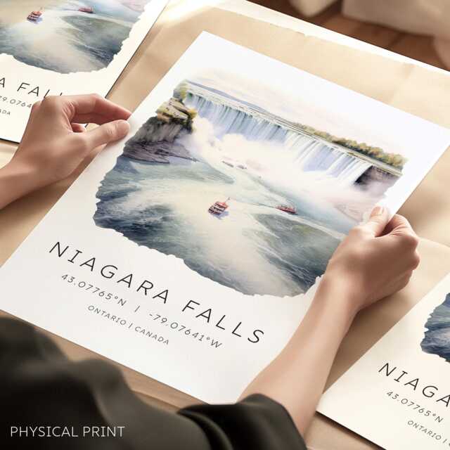 Niagara Falls Travel Print, Canada Wall Hanging, Gift, Nature Prints, Cards For - image 1