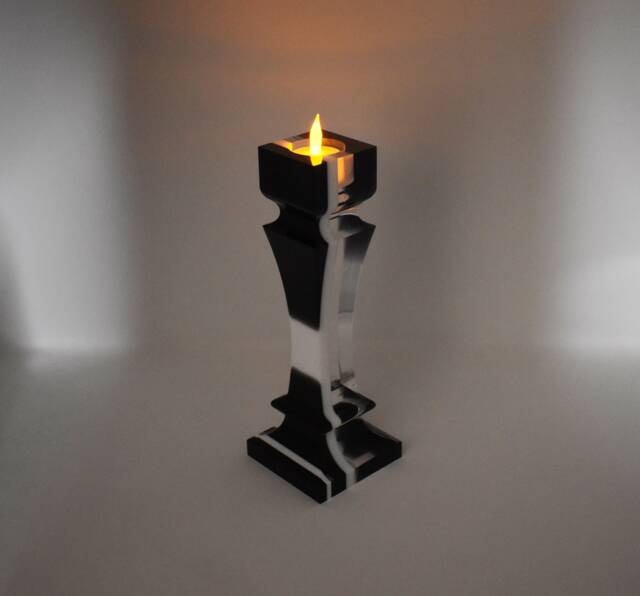 "Acrylic Led Candle Stand ""Zebra" - image 1