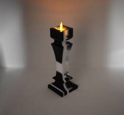 "Acrylic Led Candle Stand ""Zebra"