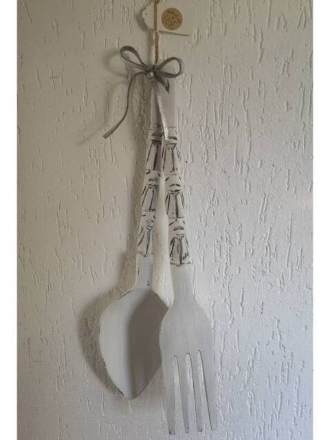 Decorative Cutlery Wood Xxl Shabby Chic - image 1