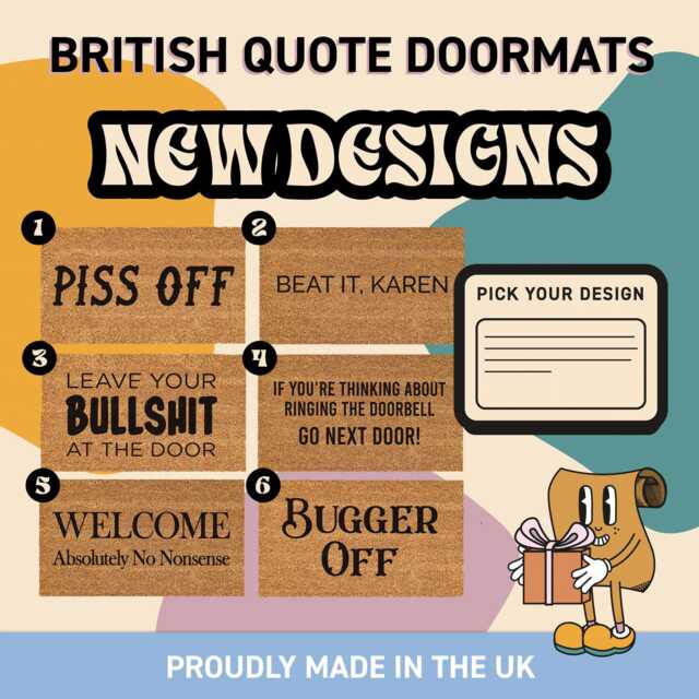 Funny Welcome Doormats With British Quotes, Rude Door Mat, Housewarming Gift For Your Friends, New Designs Of Mat - image 1