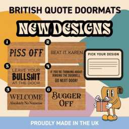 Funny Welcome Doormats With British Quotes, Rude Door Mat, Housewarming Gift For Your Friends, New Designs Of Mat - thumbnail 1